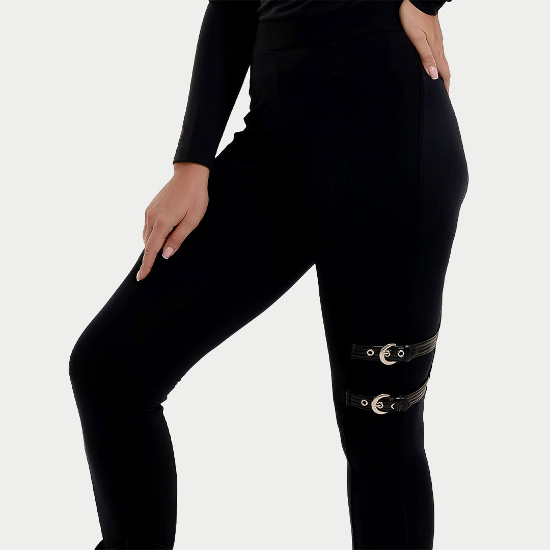 Black Buckle Legging