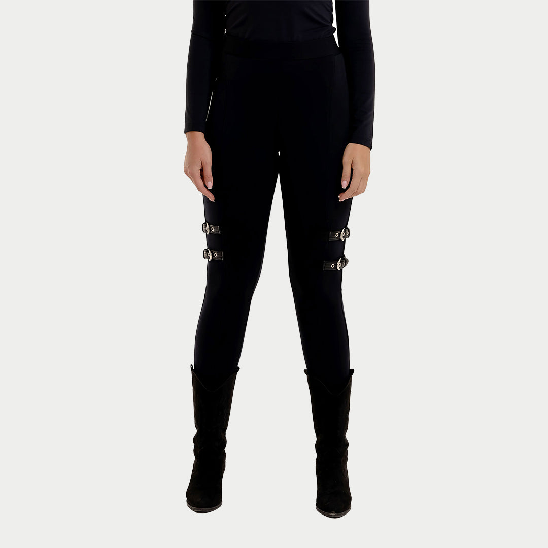 Black Buckle Legging
