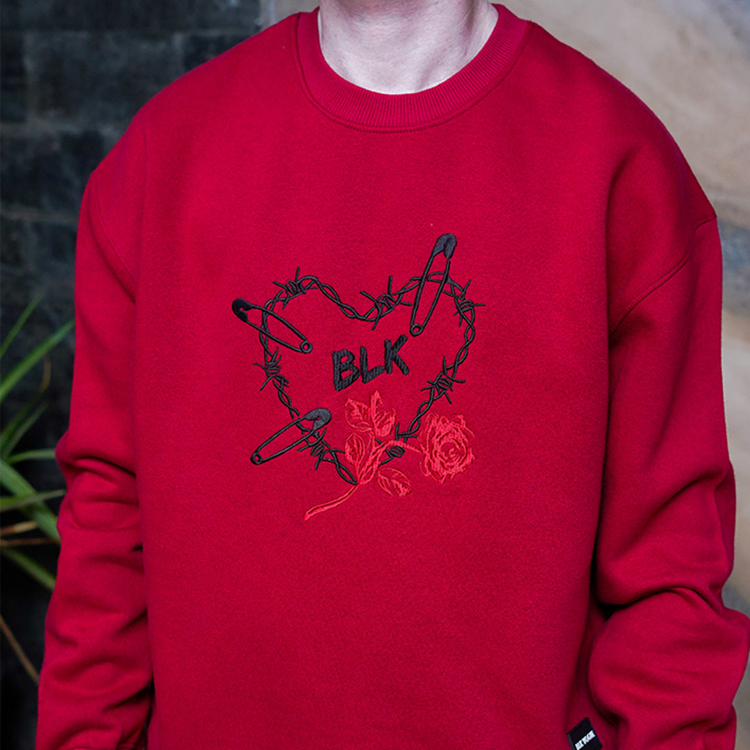 Heart Embroidery Sweatshirt