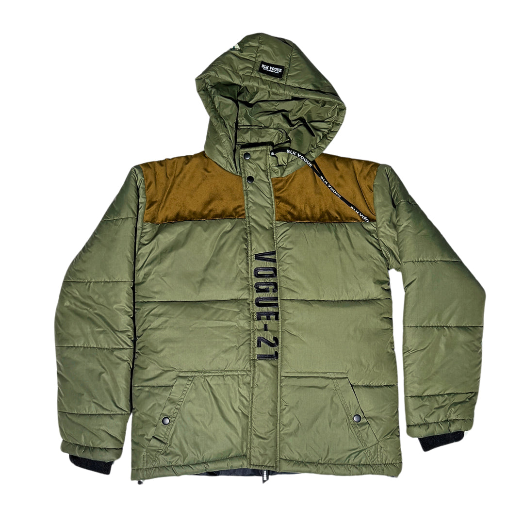 Olive Puffer Jacket