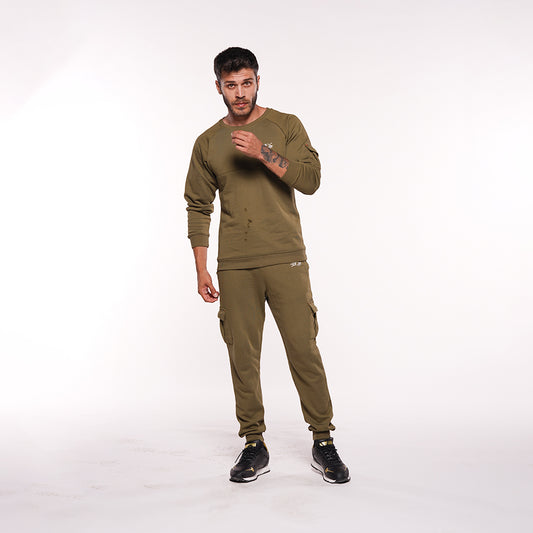 Khaki Tracksuit Sweatshirt