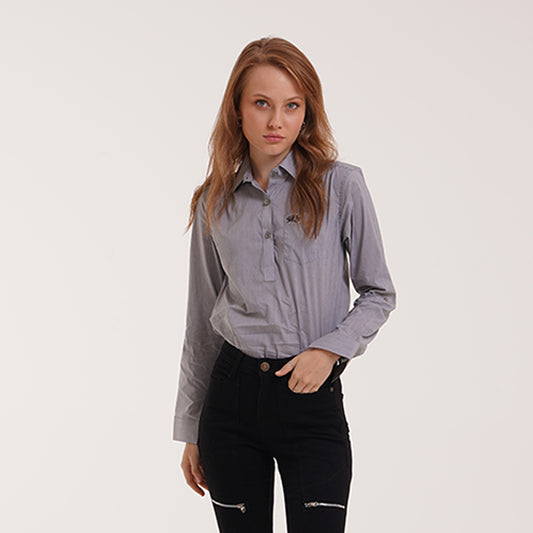 Grey Signature Button Down