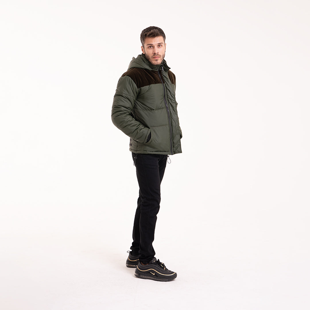 Olive Puffer Jacket