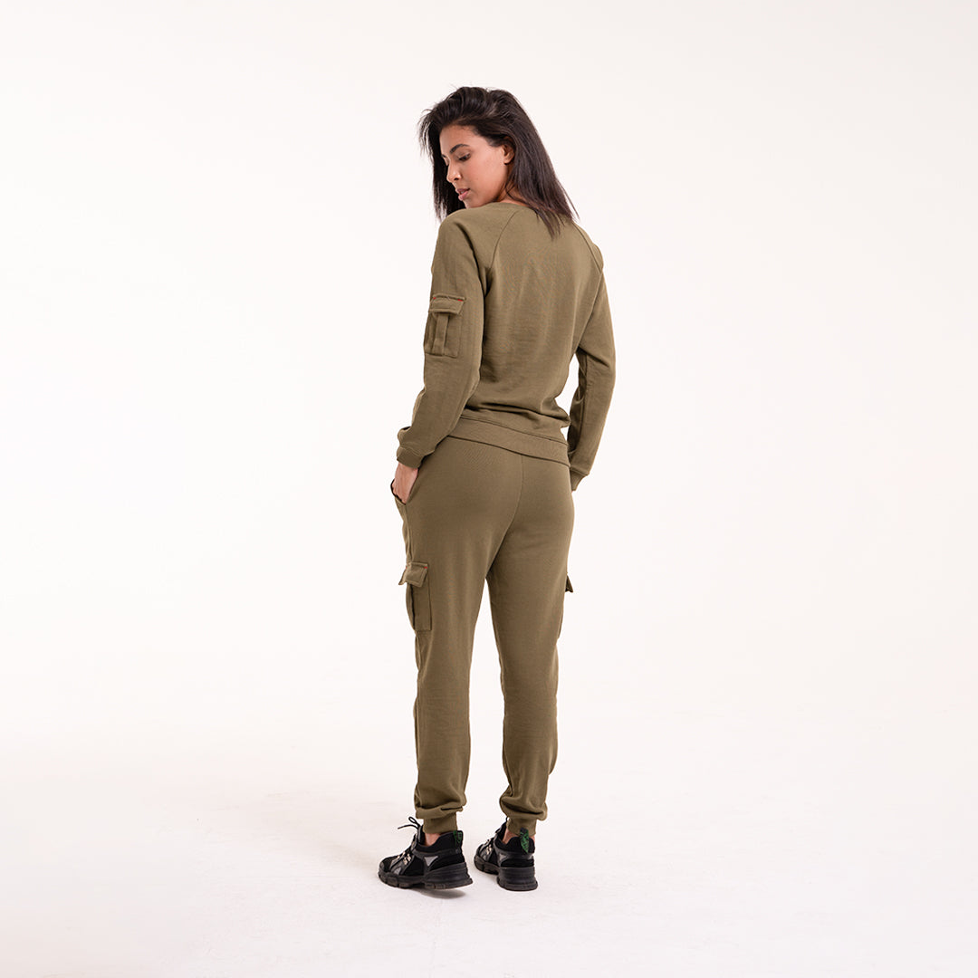 Khaki Tracksuit Trouser Women