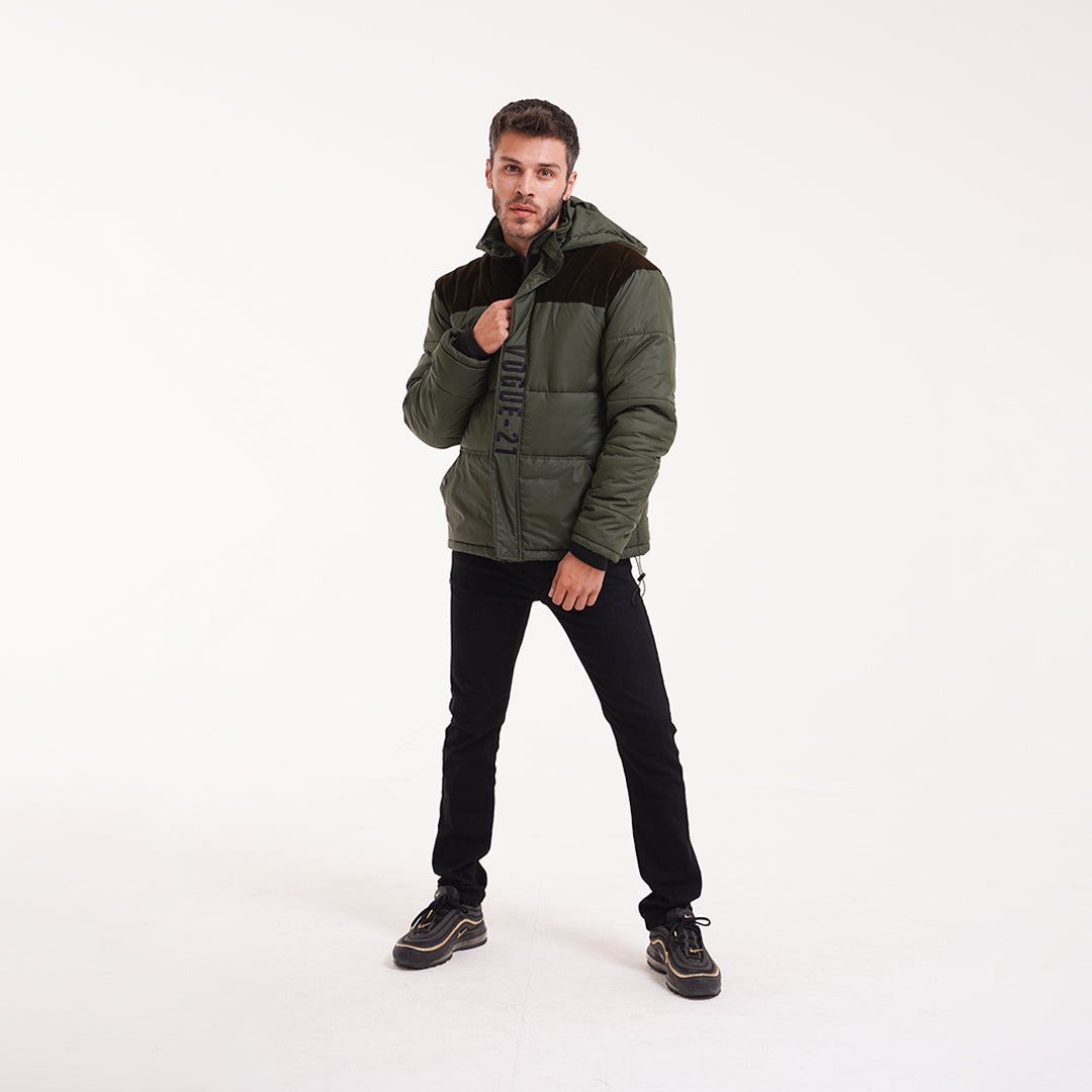 Olive Puffer Jacket