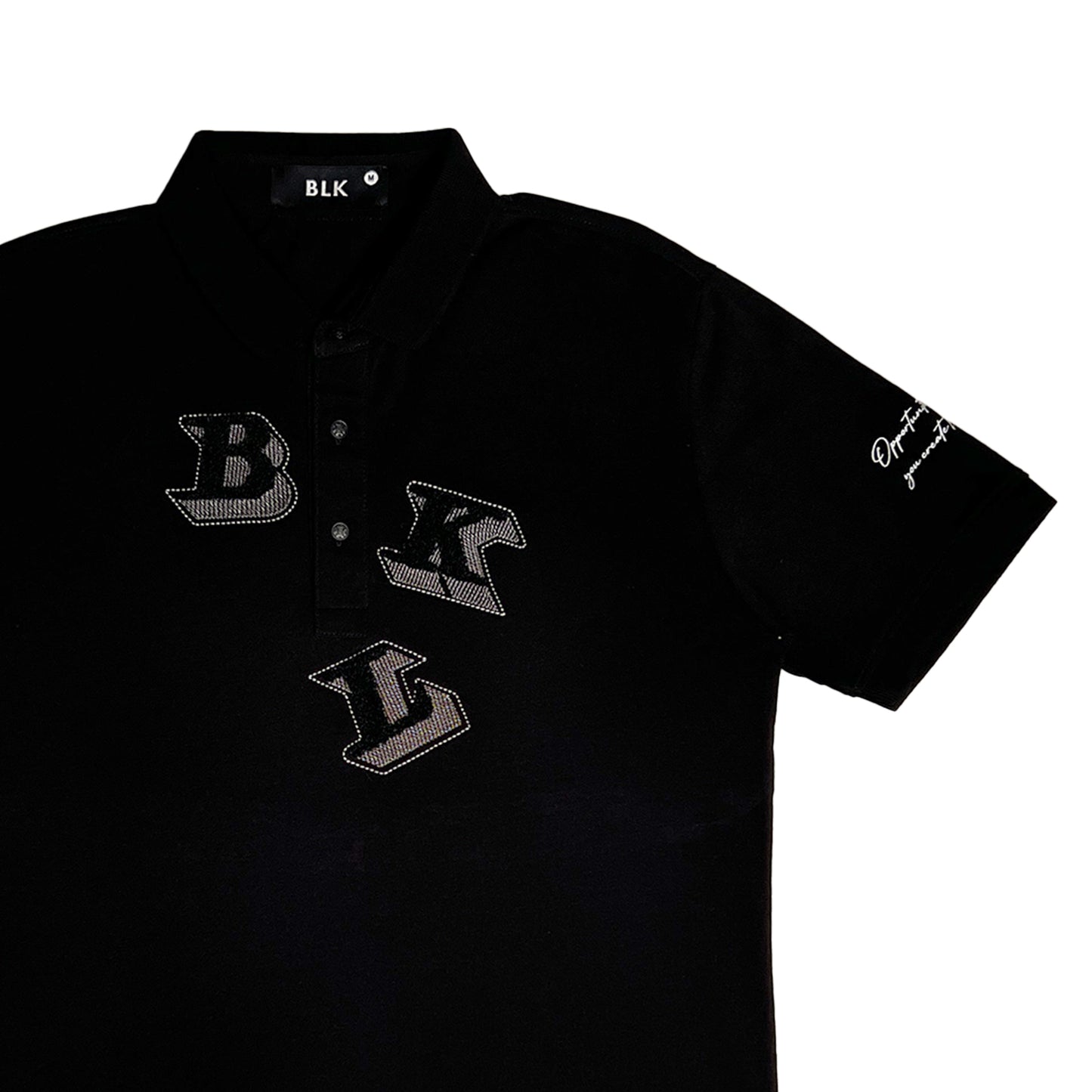 Black Embroidery Polo