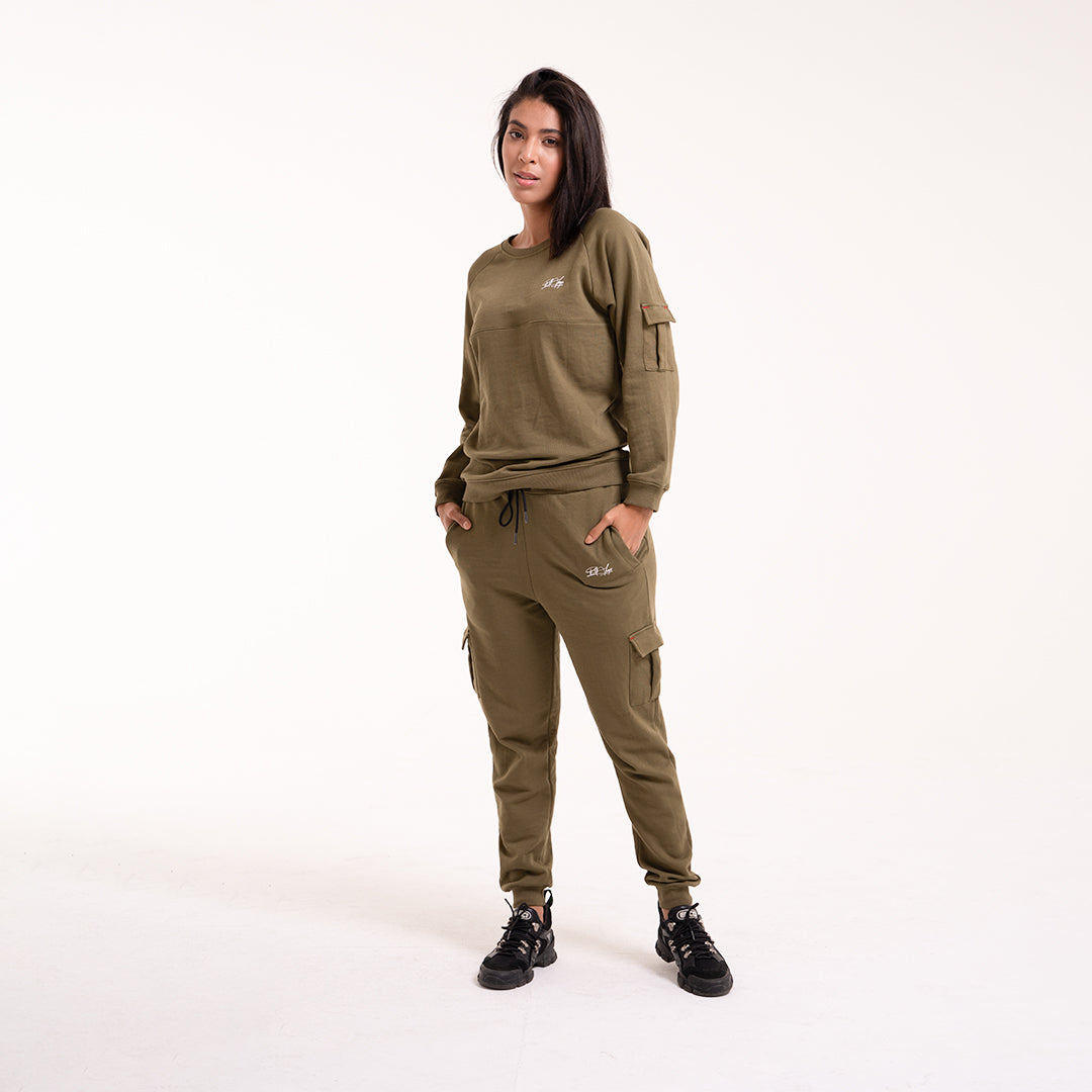 Khaki Tracksuit Trouser Women