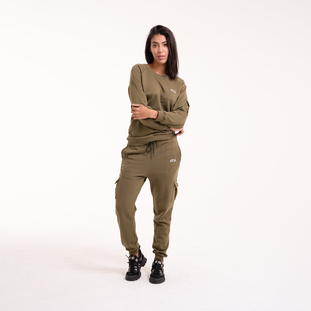 Khaki Tracksuit Trouser Women