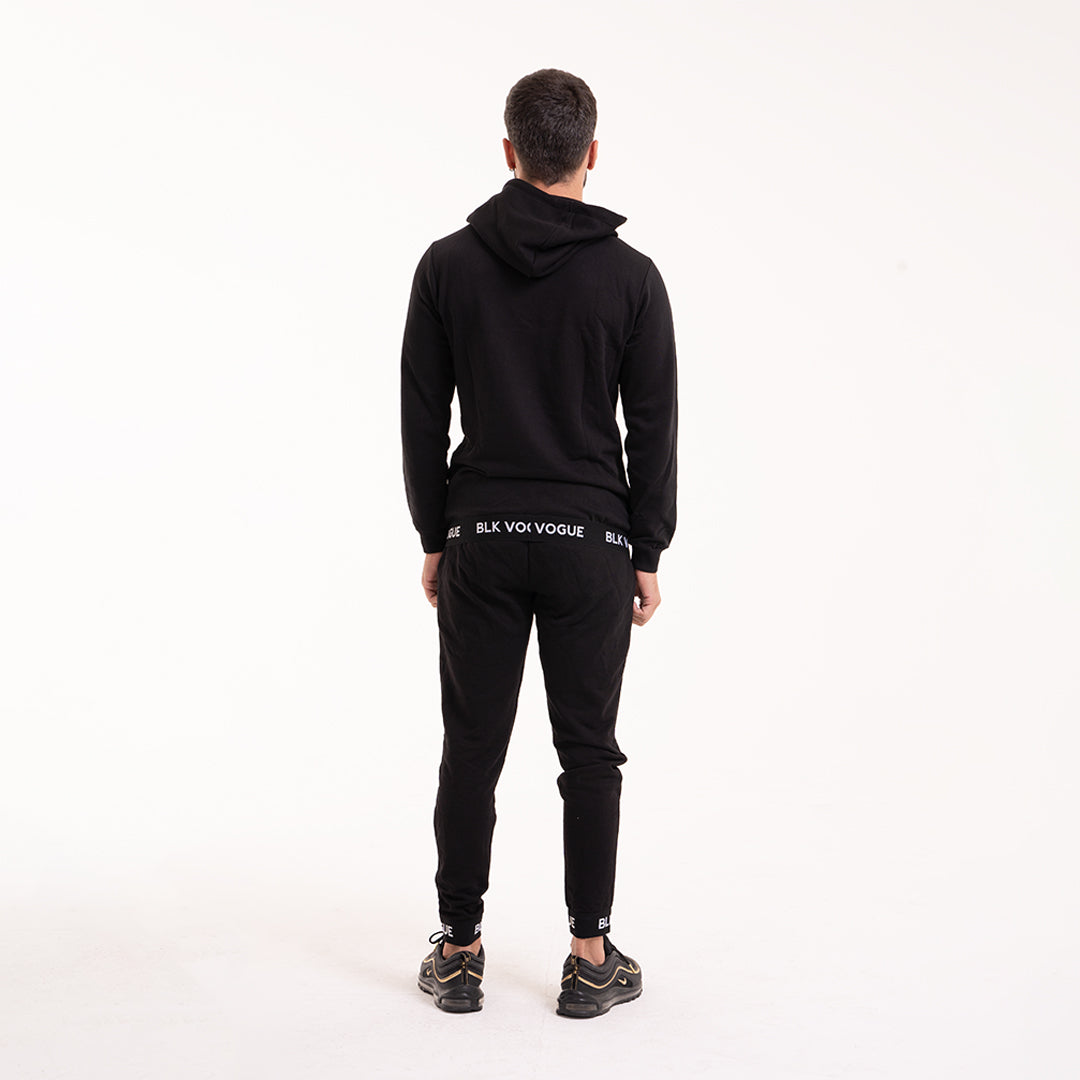 Signature Tape Slim Fit  Tracksuit Black Hoodie