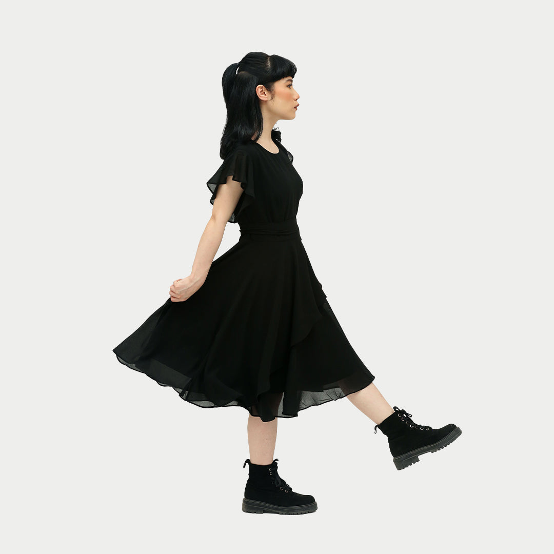 Chiffon Frock Black