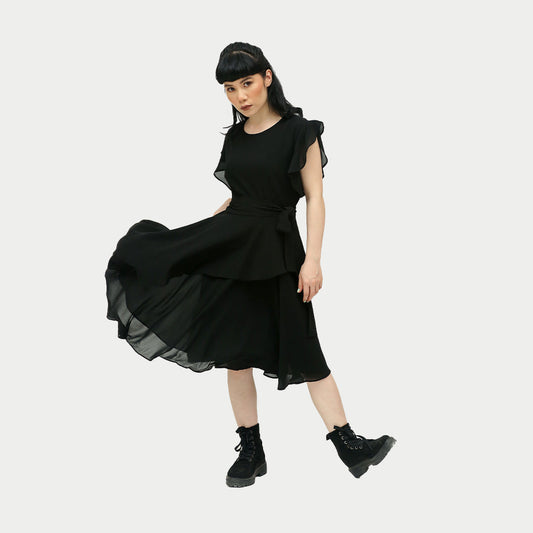 Chiffon Frock Black